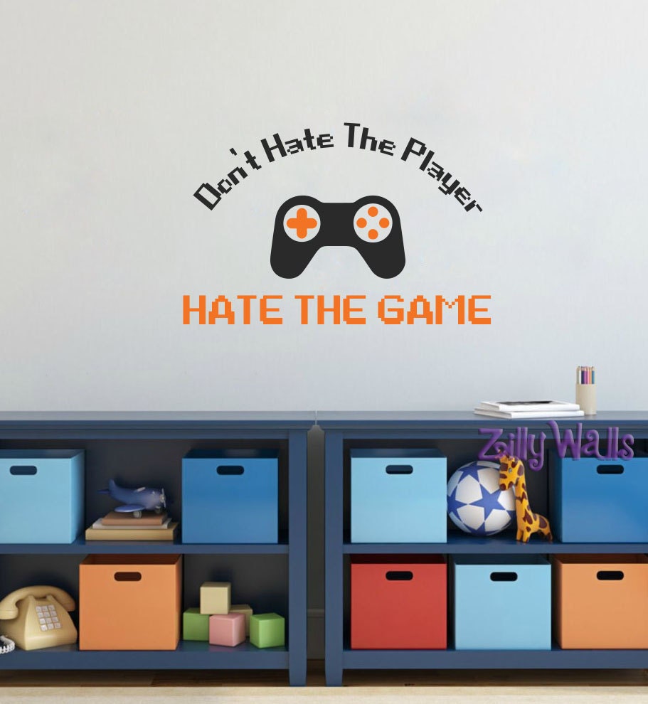 Gamer decal gamer wall decal video game room decor