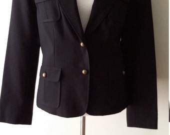 Black blazer, M, L, military blazer, military jacket, black jacket, vintage black jacket, vintage black blazer