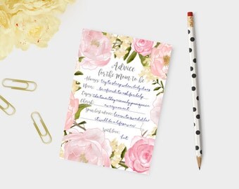 Baby shower advice cards, baby shower game, Baby advice cards printable advice cards Advice for the mom cards mom advice