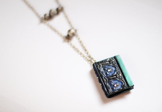 Handmade Vintage Style Book Necklace