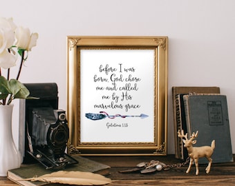 Boy nursery wall art decor, Nursery bible verse, Baby boy nursery art, Kiss wall art, Arrow art God chose me Christian Galations 1:15 BD902