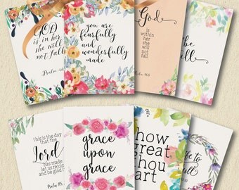 Bible verse tags, Gift Tags, Digital collage sheet, download tags, Printable verses, Digital download Greeting cards Printable images BD6001