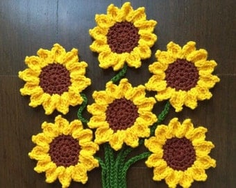 Sunflower/Daisy crochet bookmark
