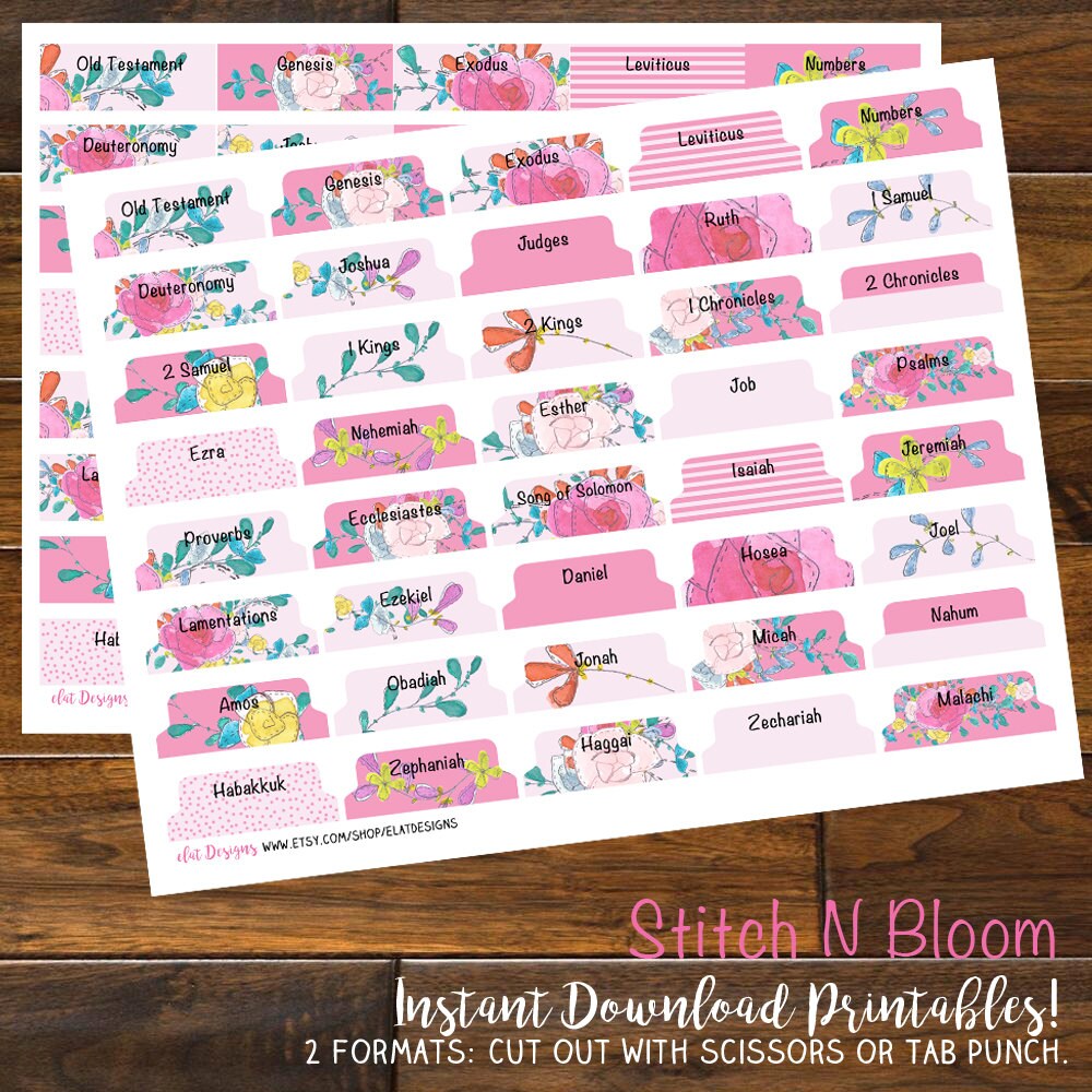 Free Printable Diy Bible Tabs