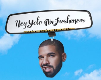 Drake Air Freshener - Drake Car Freshener - Car Accessory - Hip Hop Heads