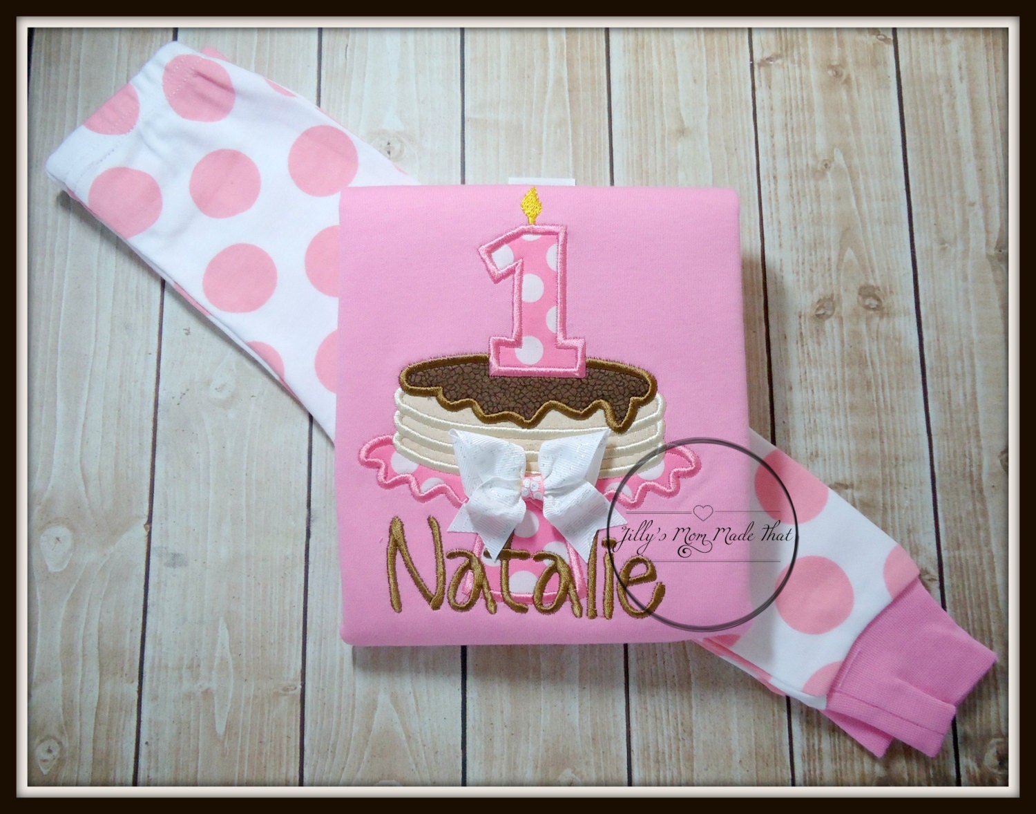 Pancake Pajamas Birthday PJs Girls Pajama by JillysMomMadeThat