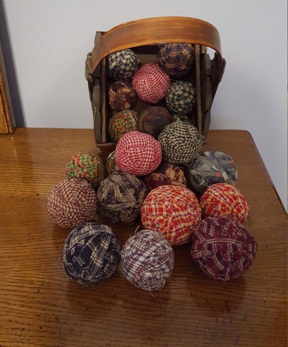 21 Primitive Rag Balls Rag Balls Country Rag Balls Home