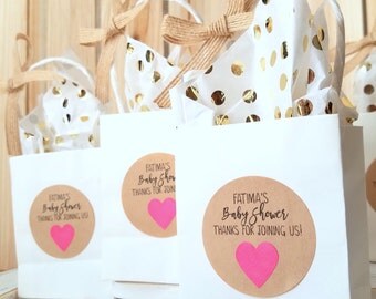 Baby shower stickers - 20 - 2 inch circle stickers - baby shower favor stickers envelope seals