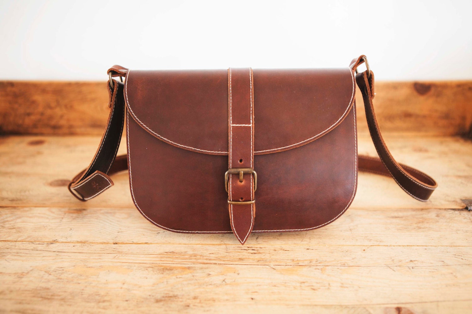 Brown Leather MESSENGER BAG Messenger Leather bag Brown
