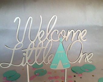 Boho baby shower cake topper, gender neutral,gender specific,gender reveal, baby shower decorations, baby shower supplies, girls bby shoer