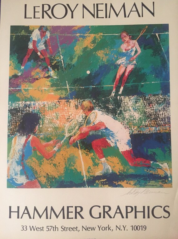 Items similar to LEROY NEIMAN Mixed Doubles Signed