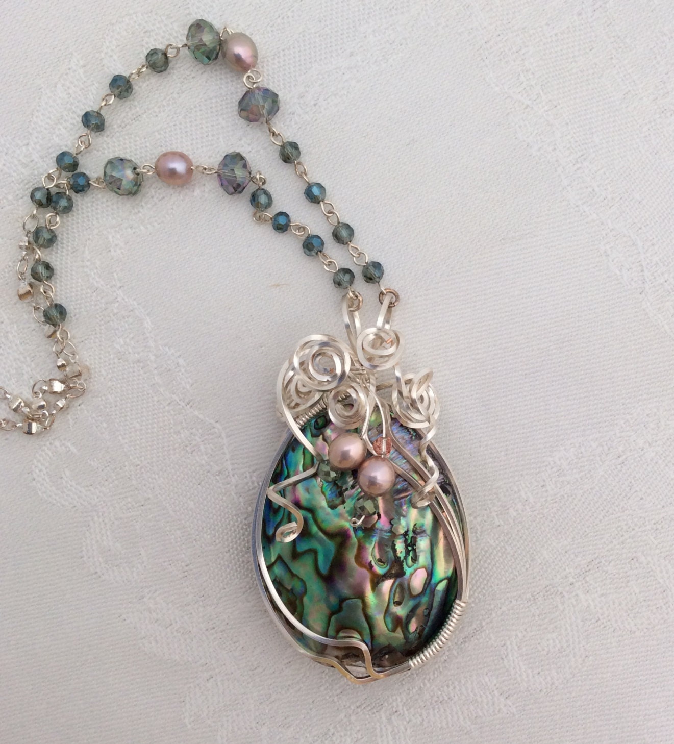 Abalone and Pearls Necklace