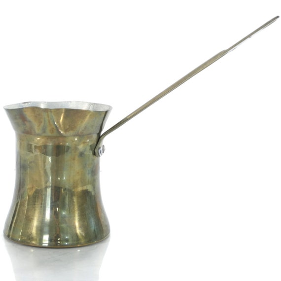 Vintage Brass Turkish Coffee Pot Kanaka Cezve by Revendeur