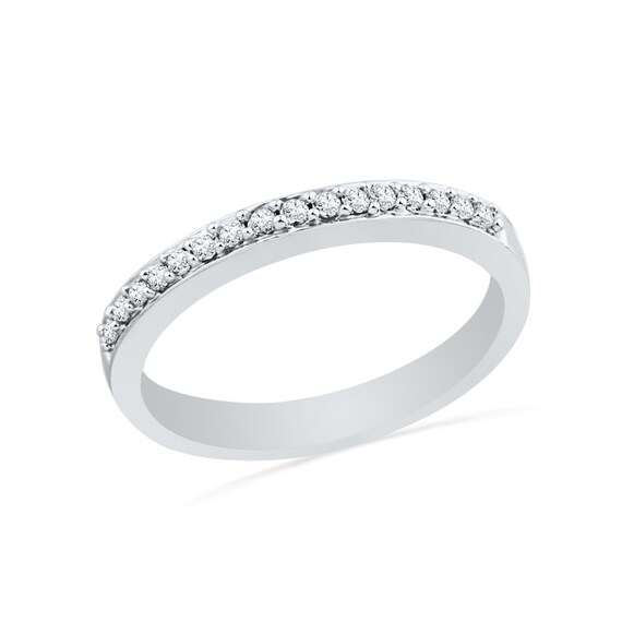 Half Eternity Diamond Wedding Band In 10k by JewelryRingsNThings