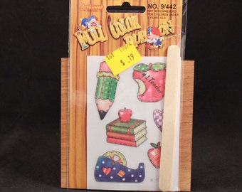 Vintage Art Lover Full Color Rub On Transfers Package. Pencil