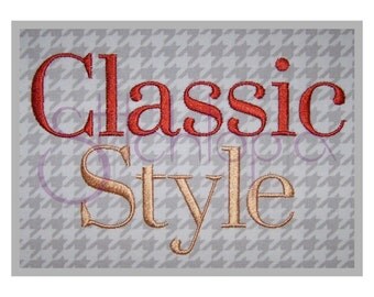 Classic Style Embroidery Monogram Set .5″ 1" 1.5" 2″ 2.5"- Machine Embroidery Monogram Font Numbers Punctuation Alphabet Instant Download