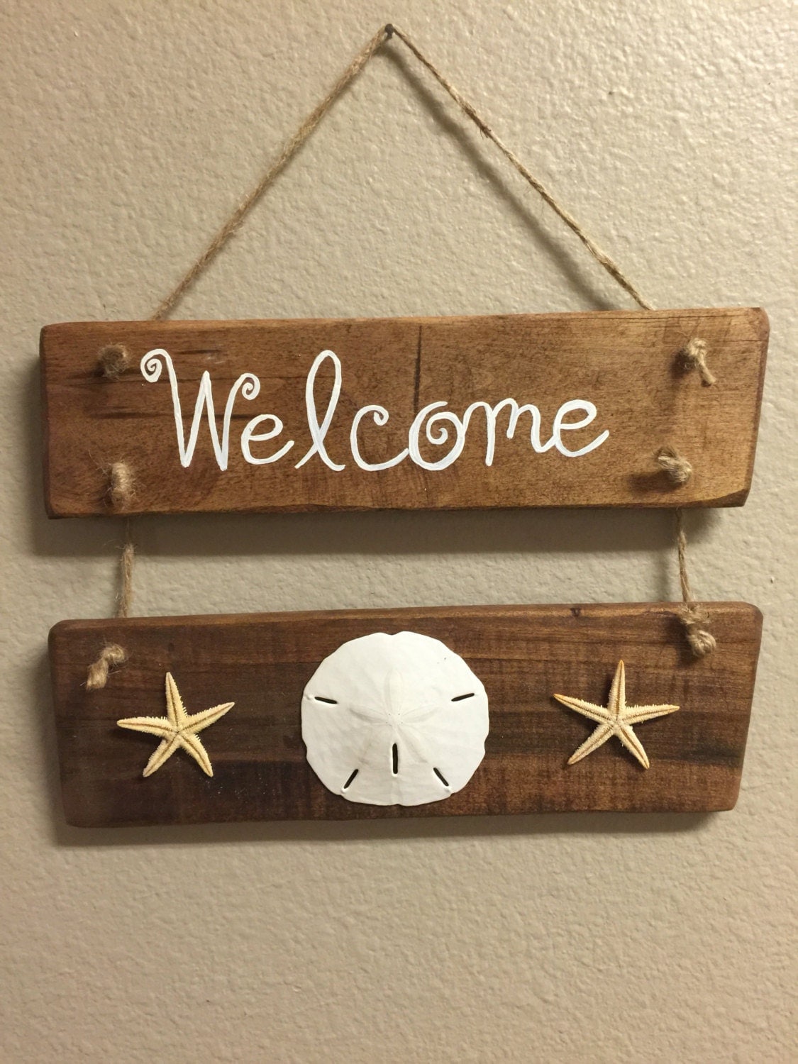 Beach Welcome Sign Home Decor Wood Signs Beach Coastal Decor