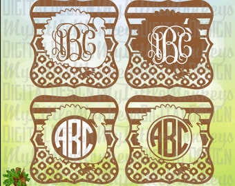 Square Label Turkey Monogram Base Design Digital Clipart Instant Download Full Color Jpeg, Png, SVG, DXF EPS Files