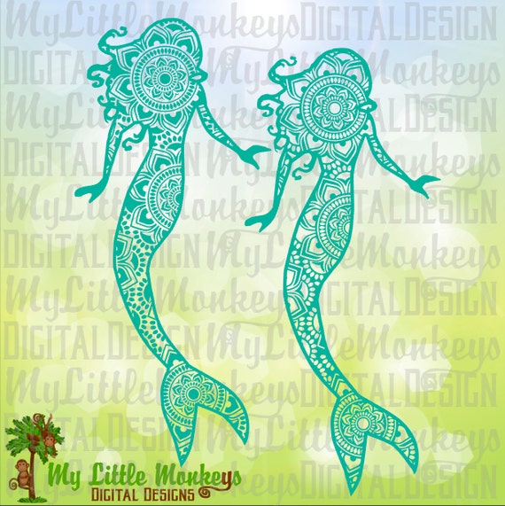 Download Mermaid SVG Mermaid Mandala Mermaid Shirt Mermaid Decal