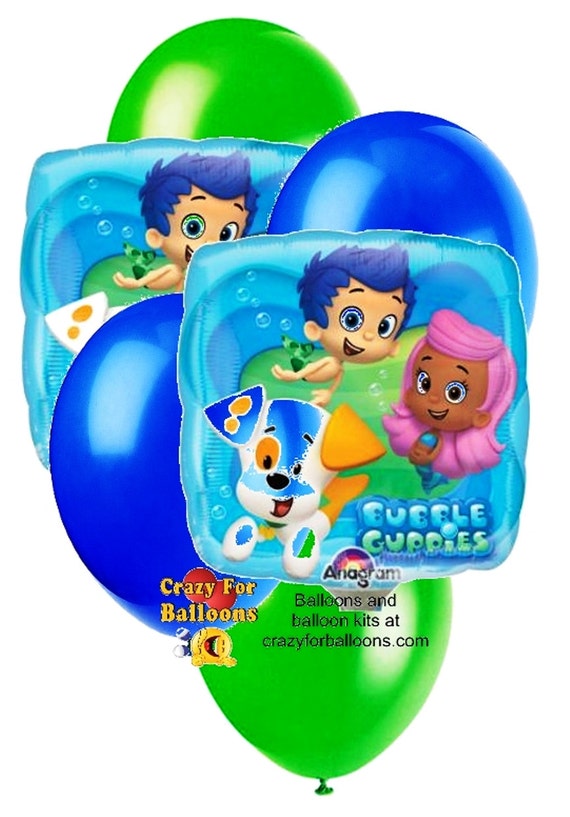 BUBBLE GUPPIES Balloon Bouquet Kit Kids by CrazyForBalloons