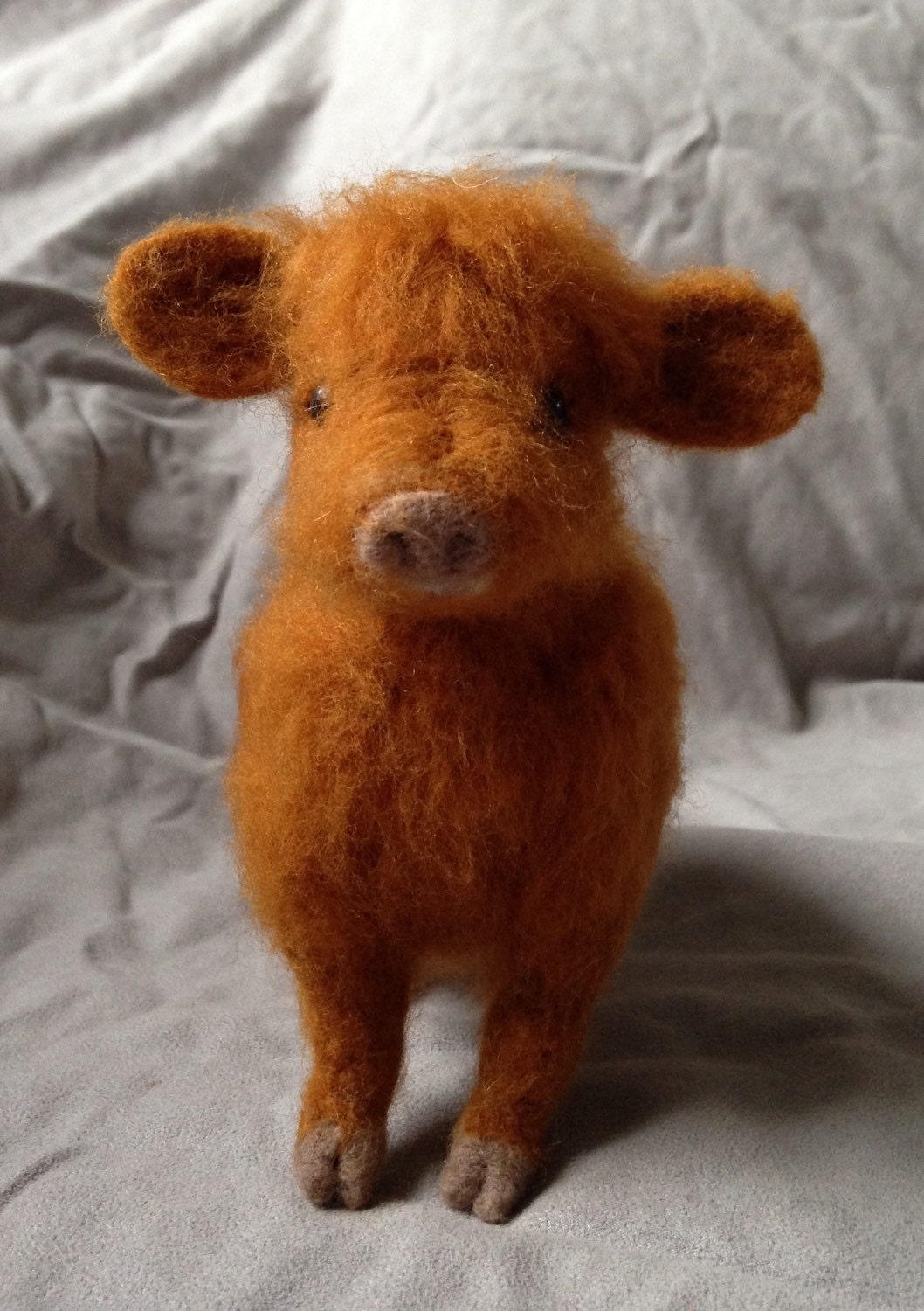 Highland cow, Felted cow, Calf Scottish cow , Farm animal ...