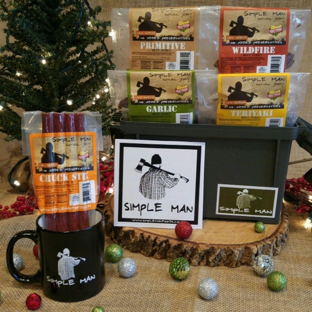 Beef Jerky Gift Basket by SimpleManFoodsLLC on Etsy