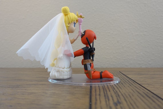Deadpool Sailor Moon Cake Topper Deadpool Sailor Moon Cake Topper