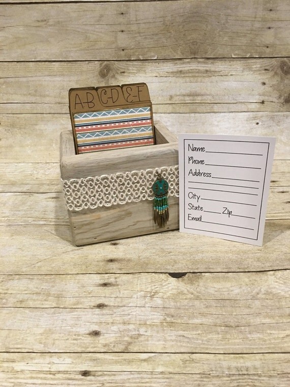 Address Box Address Book Wedding Guest Book by GertiesAttic44