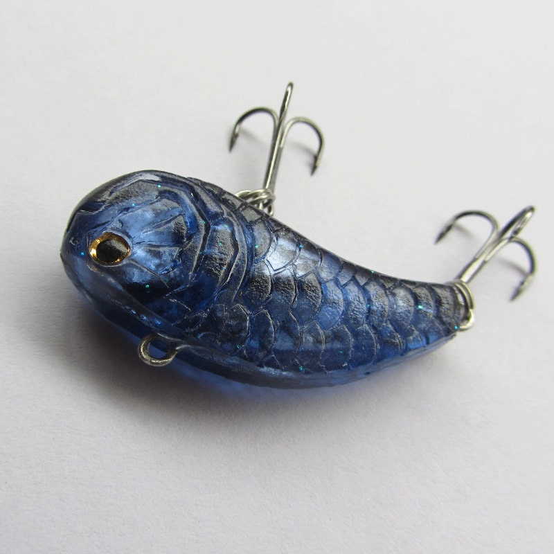 Blue transparent fishing lure resin craft resin art resin