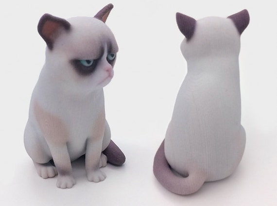 Grumpy Cat  3d  print  by ManuelPoehlau on Etsy