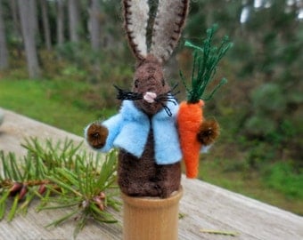 Stuffed bunny rabbit, felt Easter bunny, Easter decoration, small stuffed bunny, felt stuffed animal, woodland animal