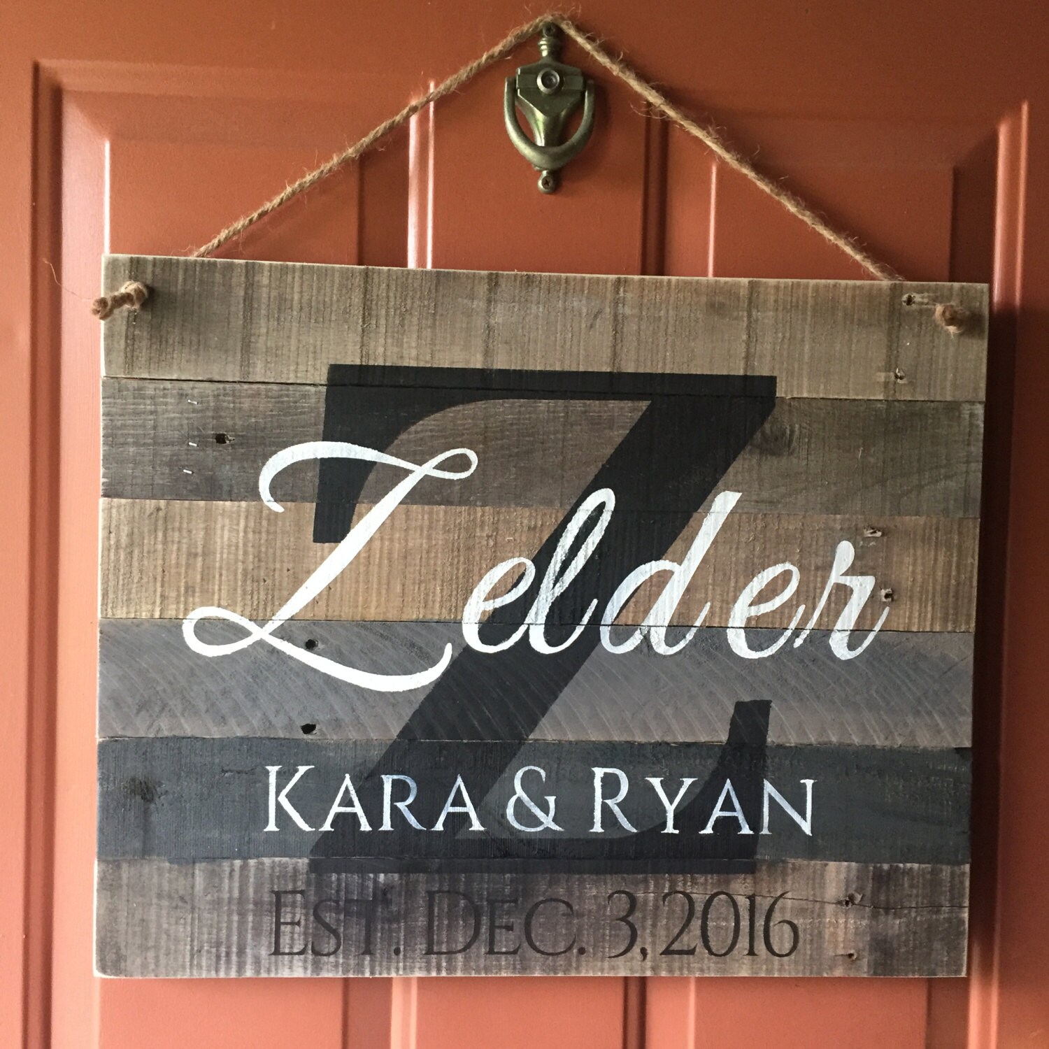 Custom Wood Name Sign Pallet Last Name Sign Rustic Family