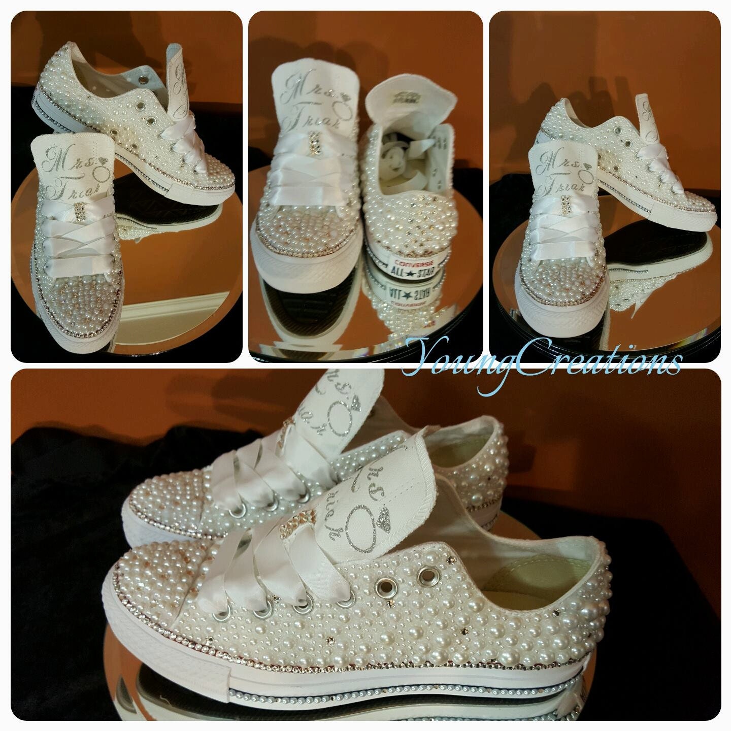 Custom Pearl Bling Converse