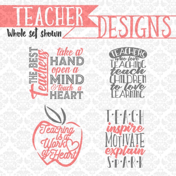 Download Teaching Teacher Gift Apple Inspiring SVG DXF EPS Ai scalable