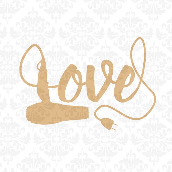 Download Hairdryer Hair Stylist Love SVG STUDIO Ai EPS by ...