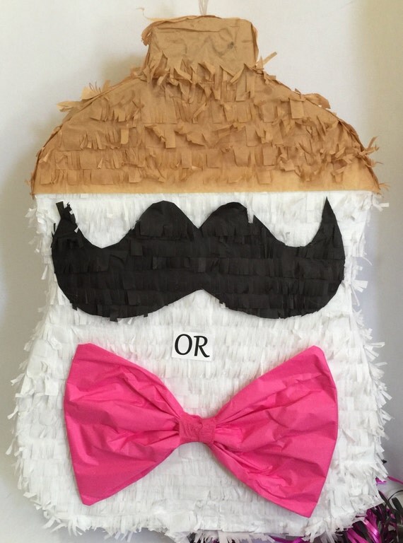 Gender Reveal Baby Bottle Piñata Little Miss by Theperfectpinata