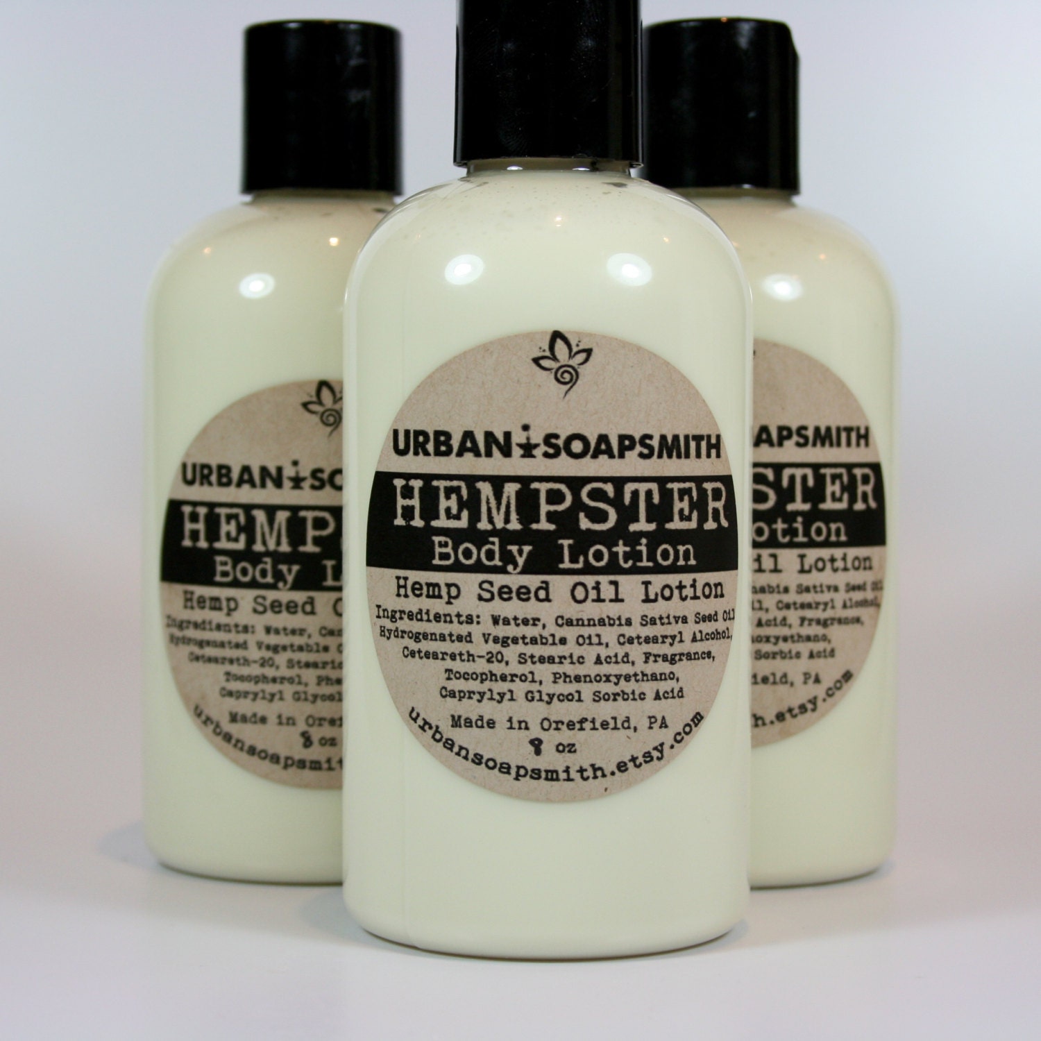 Hemp Body Lotion Hempster Body Lotion Hemp Seed by UrbanSoapsmith