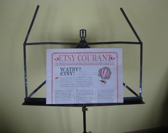 Vintage French folding music sheet holder, music sheet stand from the 50's.