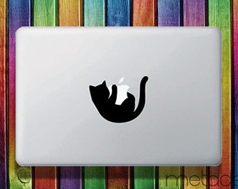 Cat Kitty Hug Macbook Sticker Decal for 11" 12" 13" 15" Apple Macbook - laptop stickers, macbook stickers, macbook decals, macbook sticker
