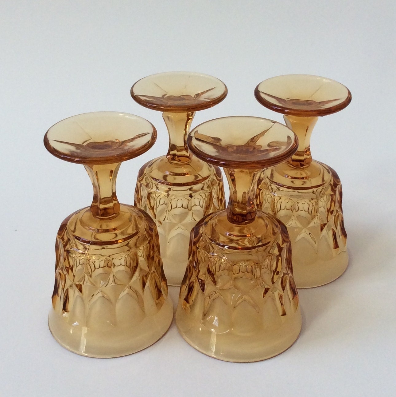 Vintage Noritake Amber Wine Glasses Set of by EastWestVintage1