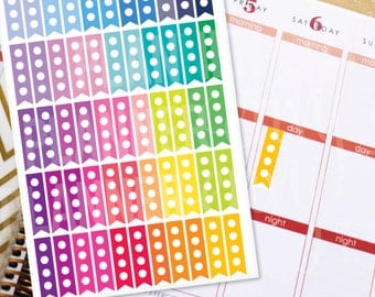 Planner Stickers Erin Condren Life Planner (Eclp) - 55 Flag Circle Checklist To Do Stickers (#7017)