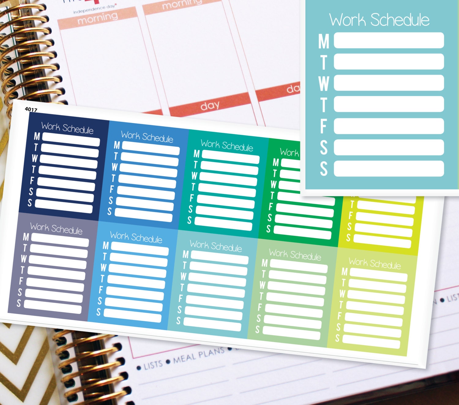 free printable work schedule stickers