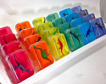 Dinosaur Toy Soap- Soap with Toys- Kids Bath- Bath Toys- Guest Soap- Party Favors