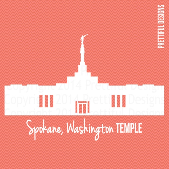 Spokane Washington Temple LDS Mormon Clip Art png eps svg dxf