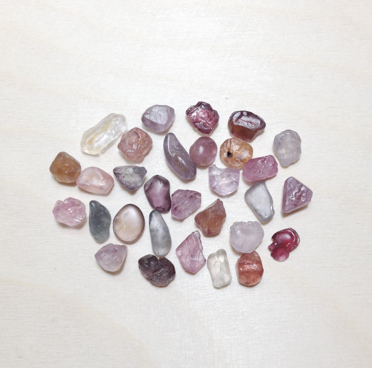 Small rough spinel crystal raw multi color spinel lot