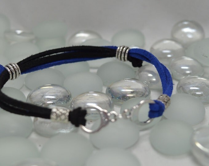 Back The Blue (3) Piece Bracelet Set ((Choose Your Text)), Hand Stamped, Blue Lives Matter, A Thin Blue Line, Police Wife, Police Mom