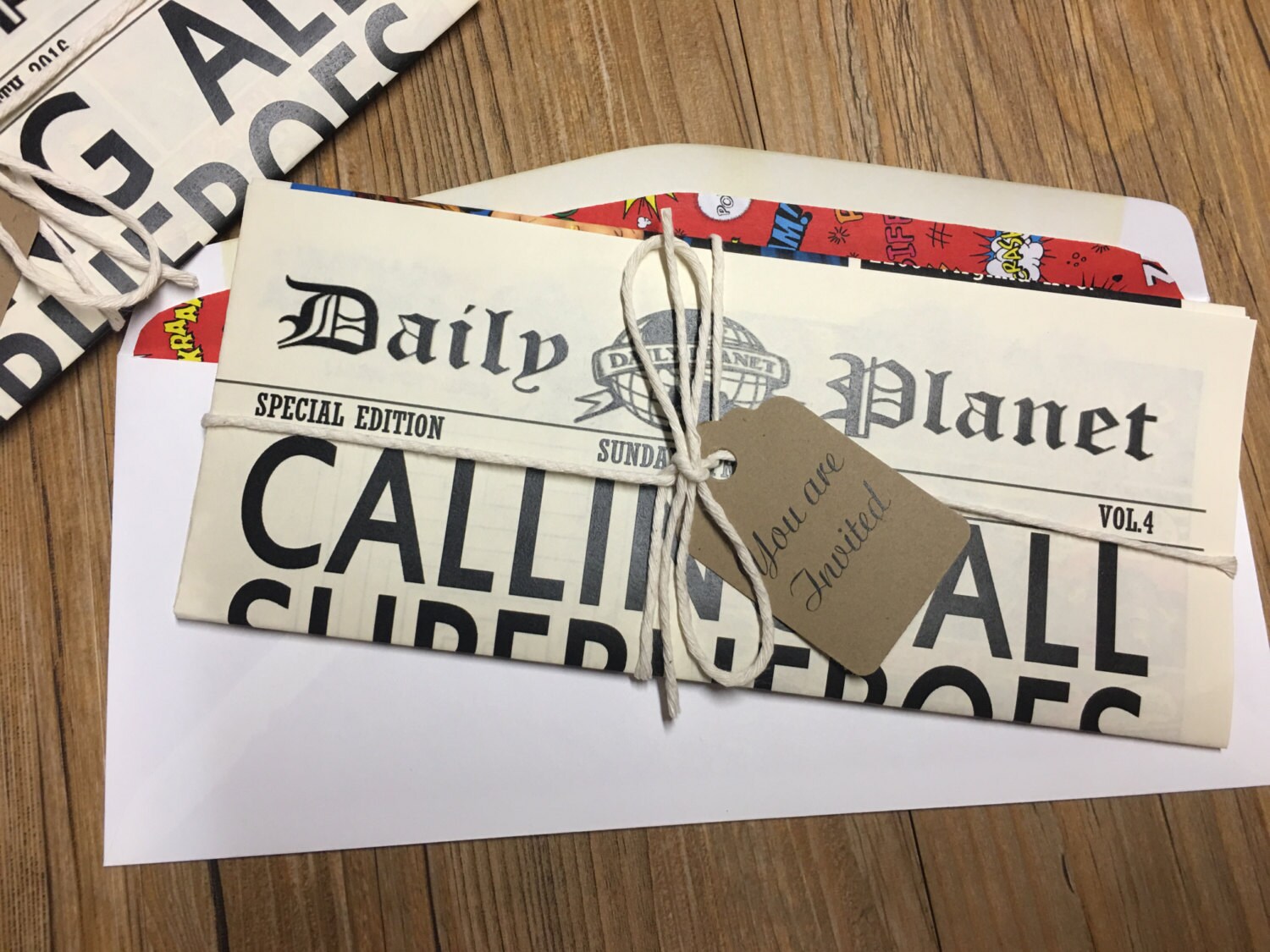 Newspaper Invitation Superhero Invitation Daily Planet