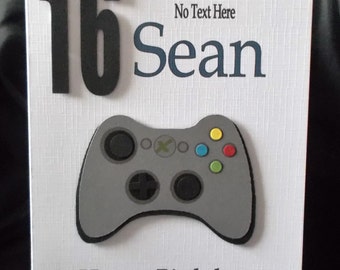 Personalised Xbox style Birthday Card Any Age, Son, Grandson, Godson, Nephew etc. Choice of 'Age' Number