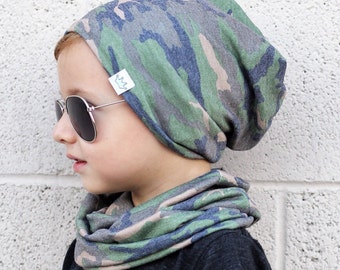 Baby slouchy beanie/ Toddler beanie/ Baby beanie/ Camo hipster beanie/ boys slouchy beanie/ Slouchy beanie/ Hipster beanie/ infant knit hat
