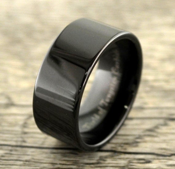 PROMOTED Black Tungsten Carbide Ring High by TungstenCleanJewelry
